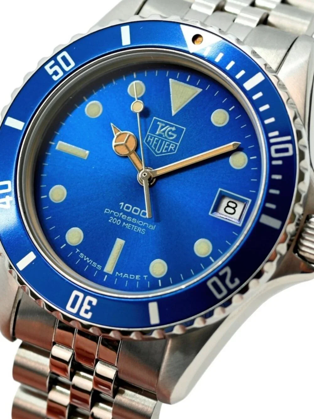 Tag Heuer 37mm Men's Blue Dial 1000 Series Dive Watch Jubilee Band! 980.613 N!